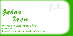 gabor kren business card